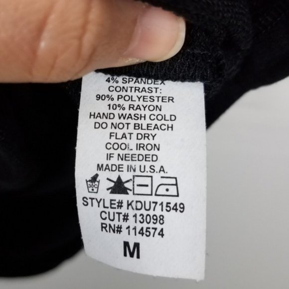 Pleione Black Plaid Ruffle Sleeve Knit Shirt Dress - Picture 8 of 8